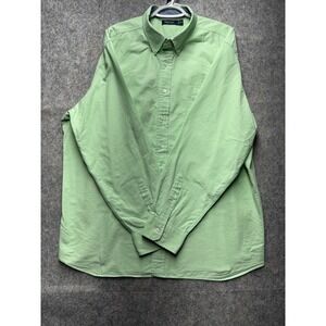 Nautica Men's Ash Green Cotton Long Sleeve Button Down Shirt Size XXL
